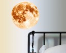 Full Moon Sticker, Glow in the Dark Moon Decal, Lunar Wall Sticker